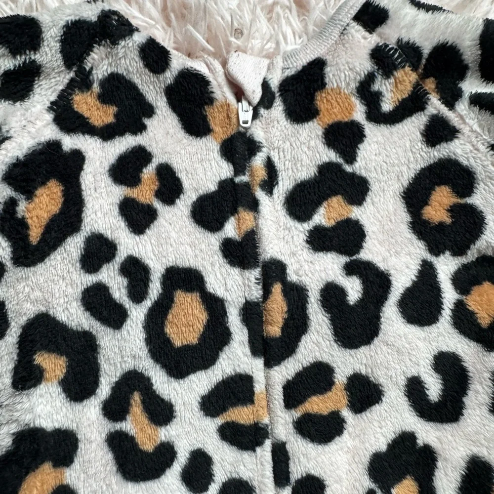 Place Black and Brown Footies Cozy One Piece